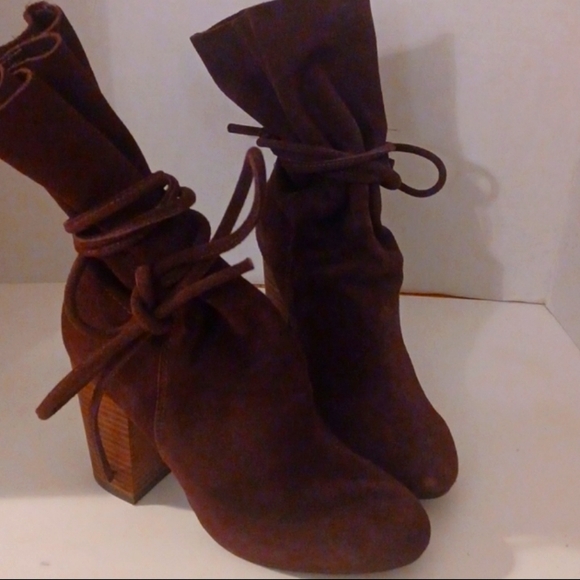 Ecote' Brown Suede Bootie - Picture 1 of 7